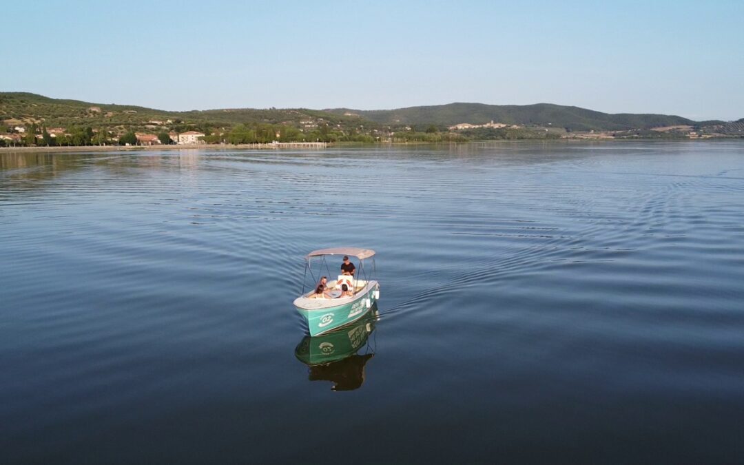 Il lago in barca